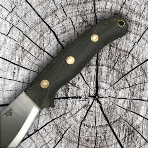 LT Wright Handcrafted Knives Jessmuk Black Matte Scandi Fixed Blade Knife